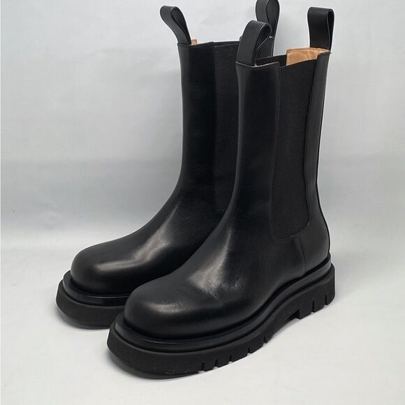 Bottega Veneta Lug Sole Leather Chelsea Boots size 38.5 - Picture 5 of 13